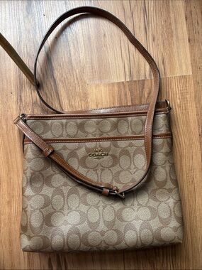 COACH Signature File Crossbody